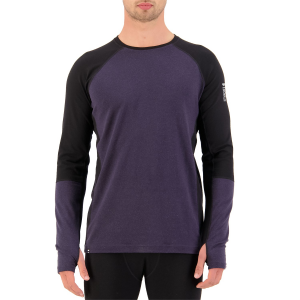 Image of MONS ROYALE Olympus Long Sleeve Top Men's 2025 in Black size Large | Wool/Elastane