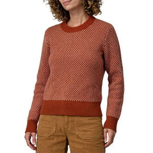Women's Patagonia Recycled Wool Crewneck Sweater 2023 in Red size X-Small | Nylon/Wool
