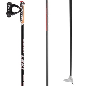 LEKI CC 600 Cross Country Ski Poles 2022 in Red size 58