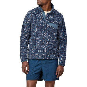 Patagonia Lightweight Synchilla Snap-T Pullover Men's 2024 Blue in Navy size Medium | Nylon/Polyester