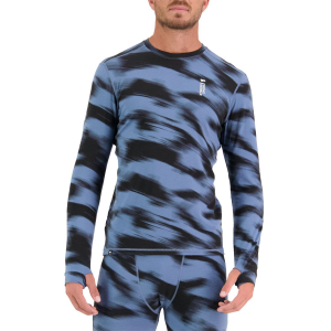 MONS ROYALE Cascade Flex 200 Long Sleeve Top Men's 2023 in Blue size Medium | Nylon/Wool/Elastane