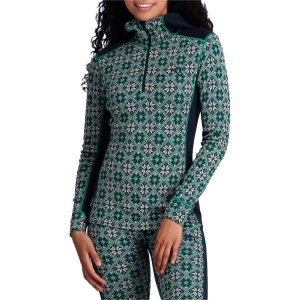 Women's Kari Traa Rose Hoodie 2024 Green size Medium | Wool/Micron