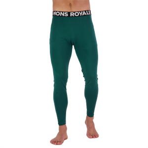 MONS ROYALE Cascade Flex 200 Leggings Men's 2024 in Green size 2X-Large | Nylon/Wool/Elastane