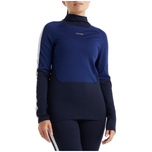 Image of Women's Icebreaker 200 Sonebula High Neck Top 2024 in Blue size Large | Wool