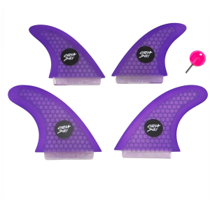 Catch Surf Honeycomb Hi-Performance Quad Fin Set 2024 in Purple