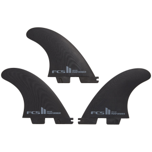 Image of FCS II Performer PG Medium Tri Fin Set 2024 in Black