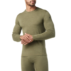 Image of Smartwool Classic Thermal Base Layer Crew Top Men's 2025 in Green size Small