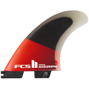 FCS II Accelerator PC Tri Fin Set 2024 in Red size Small