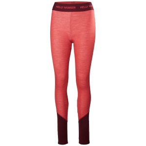 Image of Women's Helly Hansen Lifa Midweight Base Layer Pants 2024 in Red size X-Large | Wool/Polyester