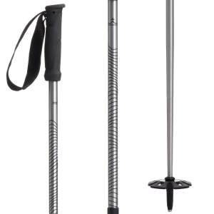evo Way Up Adjustable Ski Poles 2024 in Silver size 42-58 | Nylon/Aluminum/Rubber
