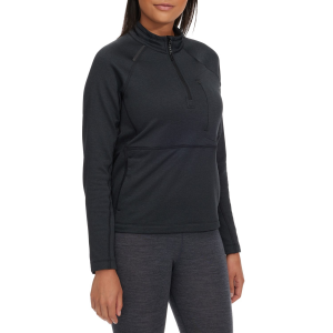 Women's Burton Multipath Grid Quarter-Zip Fleece 2022 in Black size Medium | Spandex/Polyester