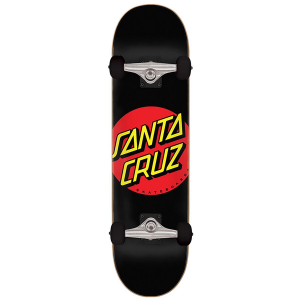 Image of Santa Cruz Skateboards Santa Cruz Classic Dot Full Skateboard Complete 2025 in Black size 8.0 | Aluminum