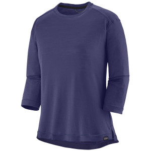 Image of Women's Patagonia 3/4 Sleeve Jersey 2023 in Blue size Large | Wool/Polyester