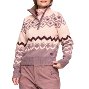 Image of Women's Kari Traa Agnes Knit Sweater 2023 Pink size Small | Wool/Polyester