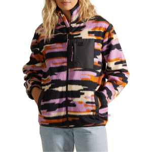 Women's Billabong Switchback Full Zip Fleece 2023 Jacket in Black size X-Small | Polyester