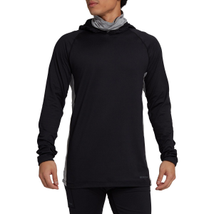 Image of Burton Midweight X Long Neck Hooded Base Layer Top 2024 in Black size X-Small