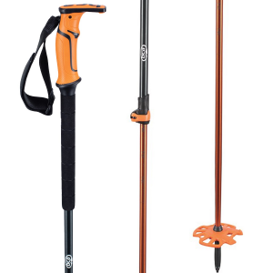 BCA Scepter Adjustable Aluminum Ski Poles 2025 in Orange size 42-57