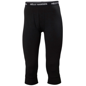 Image of Helly Hansen Lifa Midweight 3/4 Base Layer Pants 2024 in Black size X-Large | Wool/Polyester