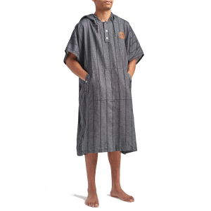 Image of Slowtide Graves Turkish Poncho 2022 in Gray size Small/Medium | Cotton/Leather