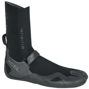 Women's XCEL 3mm Infiniti Split Toe Wetsuit Boots in Black size 7 | Rubber/Neoprene
