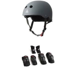 Image of Triple 8 The Certfied Sweatsaver Skateboard Helmet 2025 - X-Small/Small Package (X-Small/Small) + M Adult Pad Sets in Black size Xs/S/M | Spandex/Polyester/Plastic