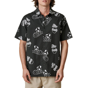 Globe Underground Holiday Short-Sleeve Shirt Men's 2022 in Black size Small | Spandex/Cotton