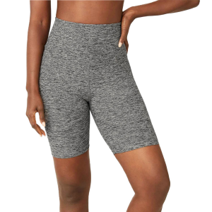 Women's Beyond Yoga Spacedye High-Waisted Biker Shorts 2022 in Gray size 2X-Large | Spandex/Polyester