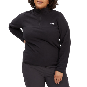 Women's The North Face Plus TKA Glacier 1/4 Zip Jacket 2023 Gray in Grey size 2X-Large | Polyester