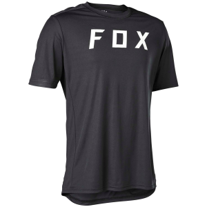 Image of Fox Racing Ranger Moth Short-Sleeve Jersey 2023 in Black size Medium | Polyester