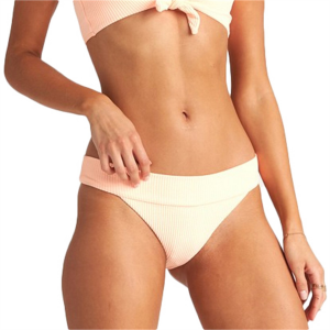 Women's Billabong Under The Sun Tropic Bikini Bottoms Orange in Peach size X-Large | Elastane/Polyester