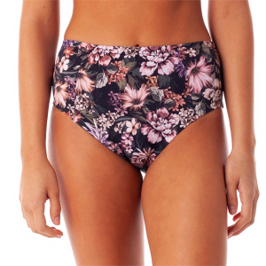 Women's Rhythm Jolene Hi-Waisted Bikini Bottoms in Black size X-Small | Nylon/Spandex