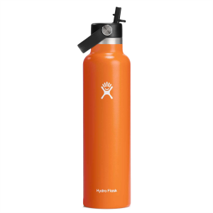 Image of Hydro Flask 24oz Standard Mouth Flex Straw Cap Water Bottle 2024 in Orange