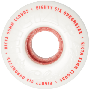 Ricta Clouds 86A Skateboard Wheels 2024 in Red size 55