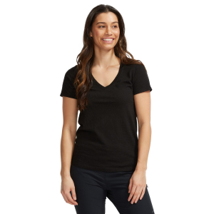 Women's evo Triblend V-Neck T-Shirt 2022 in Black size X-Small | Cotton/Polyester