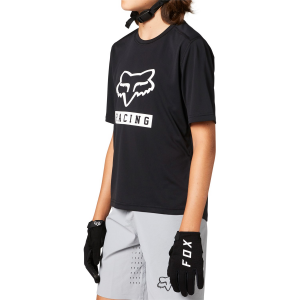 Kid's Fox Ranger Short Sleeve Jersey 2021 in Black size Yxl | Polyester