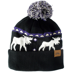 Image of Spacecraft Wild Pom Beanie Hat 2025 in Black | Acrylic