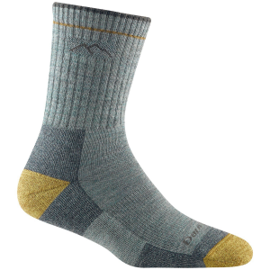 Image of Women's Darn Tough Hiker Micro Crew Midweight Cushion Socks 2024 in Gray size Large | Nylon/Spandex/Wool