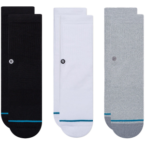 Image of Kid's Stance Icon ST 3-Pack Socks 2023 in Black size Large | Cotton