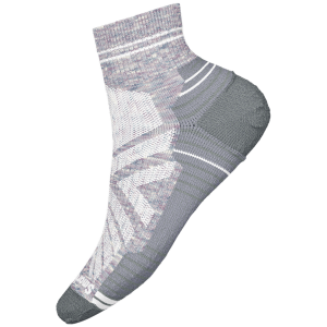 Image of Women's Smartwool Hike Light Cushion Ankle Socks 2024 Gray in Purple size Small | Nylon/Wool/Elastane