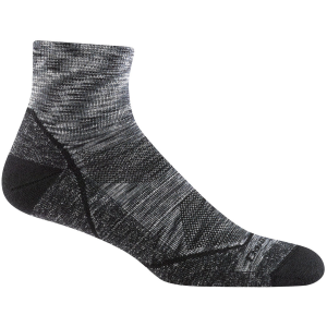 Darn Tough Hiker 1/4 Lightweight Cushion Socks Men's 2023 in Gray size Large | Nylon/Spandex/Wool