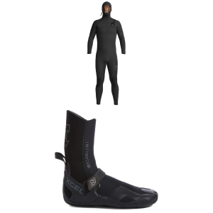 XCEL 4.5/3.5 Comp X Hooded Wetsuit 2024 - ST Package (ST) + 5 Booties in Black size St/5 | Neoprene