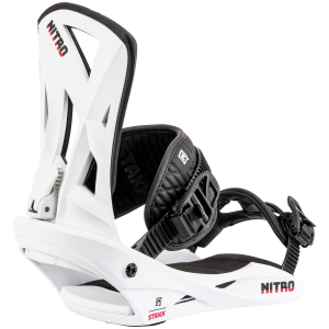 Nitro Staxx Snowboard Bindings 2025 in White size Large