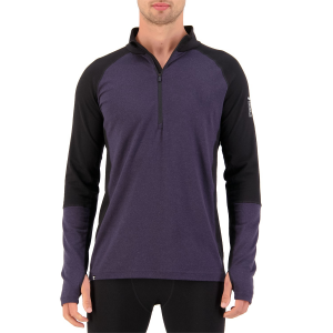 MONS ROYALE Olympus Half Zip Top Men's 2024 in Purple size X-Large | Wool/Elastane