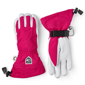 Women's Hestra Heli Gloves 2024 in Pink size 9 | Leather/Polyester