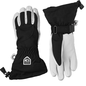 Women's Hestra Heli Gloves 2025 in Black size 9 | Leather/Polyester