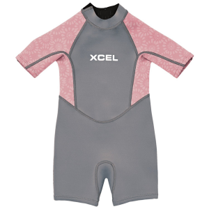 Kid's XCEL Short Sleeve 1mm Springsuit Toddlers' 2024 in Gray size 5 | Spandex/Neoprene