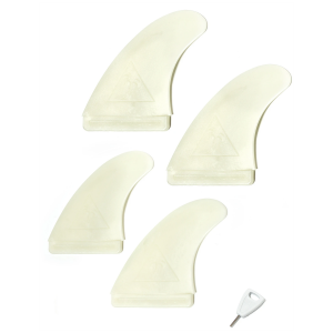 Catch Surf Replacement Quad Fin Set 2024 in White | Plastic