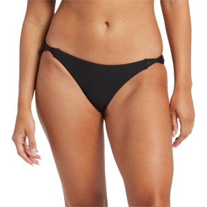 Women's Volcom Simply SeaMedium/Largeess Hipster Bottoms 2022 in Black size 2X-Large | Elastane/Polyester/Plastic