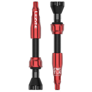 Lezyne CNC TLR Valves 2023 in Red size 60mm | Aluminum