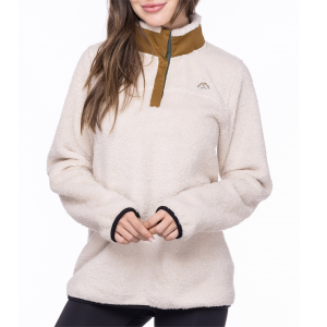 Women's 686 Tioga Fleece Pullover 2022 in White size Large | Lycra/Polyester